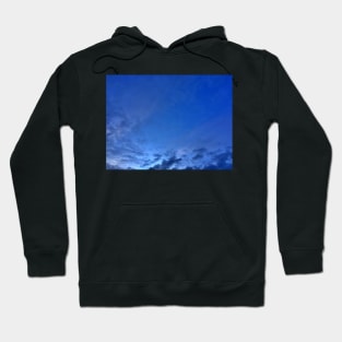 Dark Blue Sky and Small Clouds Hoodie